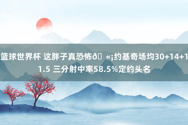 篮球世界杯 这胖子真恐怖🫡约基奇场均30+14+11.5 三分射中率58.5%定约头名