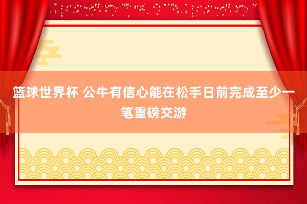 篮球世界杯 公牛有信心能在松手日前完成至少一笔重磅交游