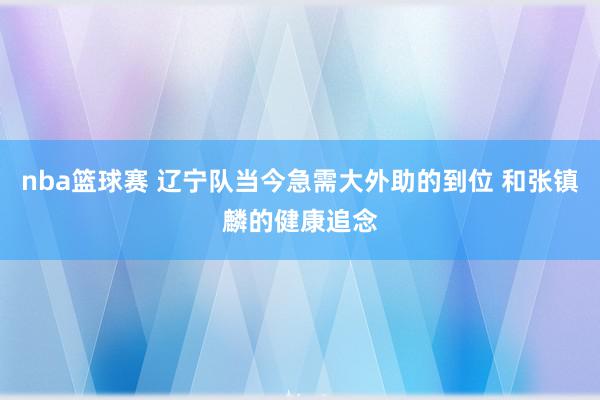 nba篮球赛 辽宁队当今急需大外助的到位 和张镇麟的健康追念