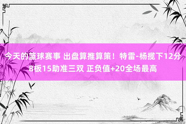 今天的篮球赛事 出盘算推算策！特雷-杨揽下12分8板15助准三双 正负值+20全场最高