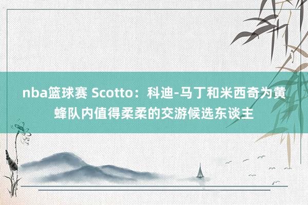 nba篮球赛 Scotto：科迪-马丁和米西奇为黄蜂队内值得柔柔的交游候选东谈主